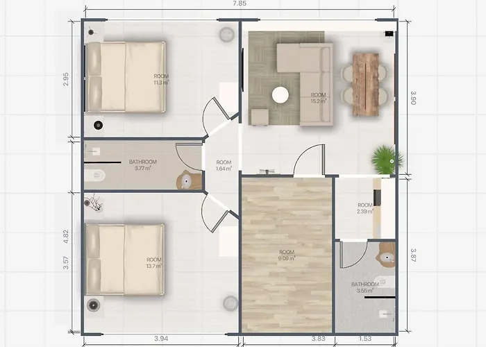 2 Bedroom For 4 Guests Private In Center Of Sathorn